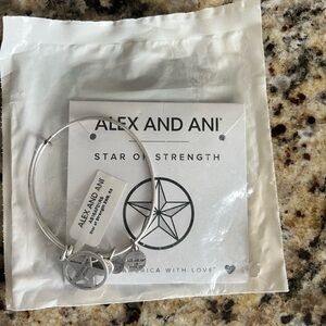 Alex and Ani Silver Star Strength Bracelet